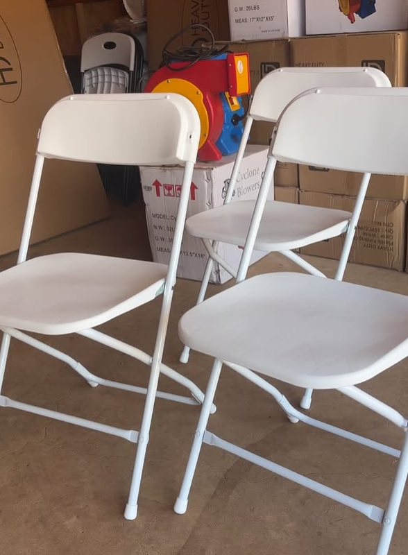 Folding Chairs — Comfortable white chairs